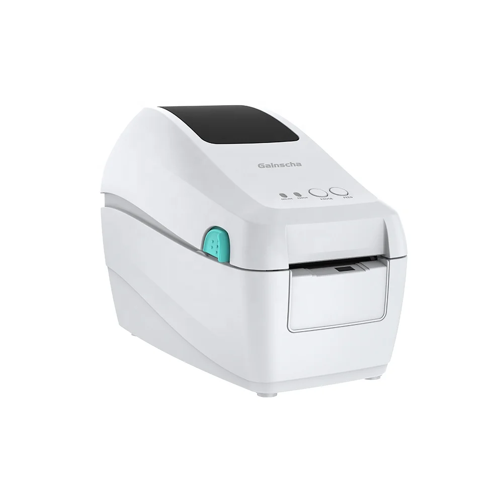 Gainscha GS-2208D wristband label printer direct thermal Bluetooth connection healthcare barcode printer desktop small printer