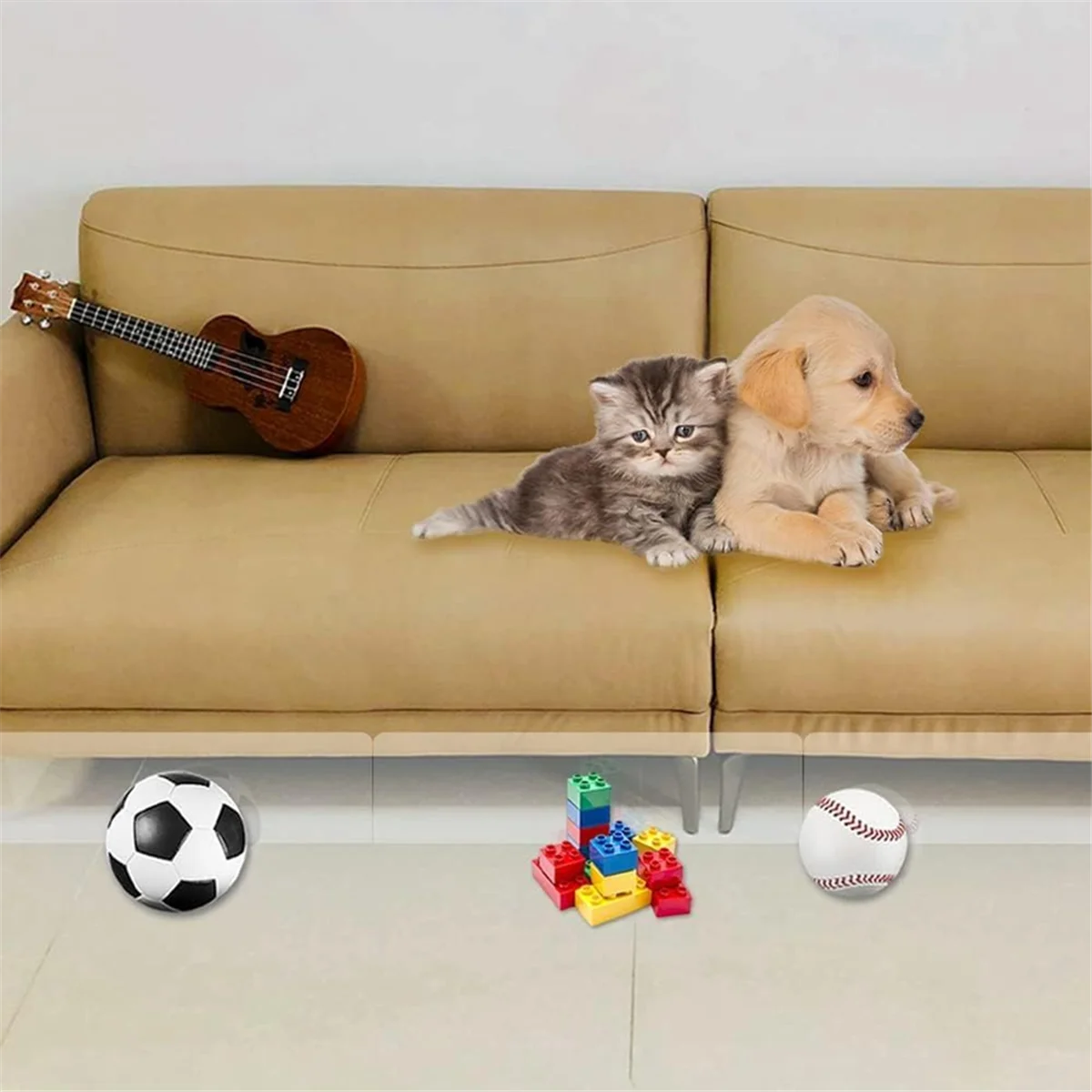 NOCM Transparent Toy Blocker for Under Furniture, Under Couch Blocker (3.2Inch H 16Inch L), 8 Pack Bed Blockers for Under Bed