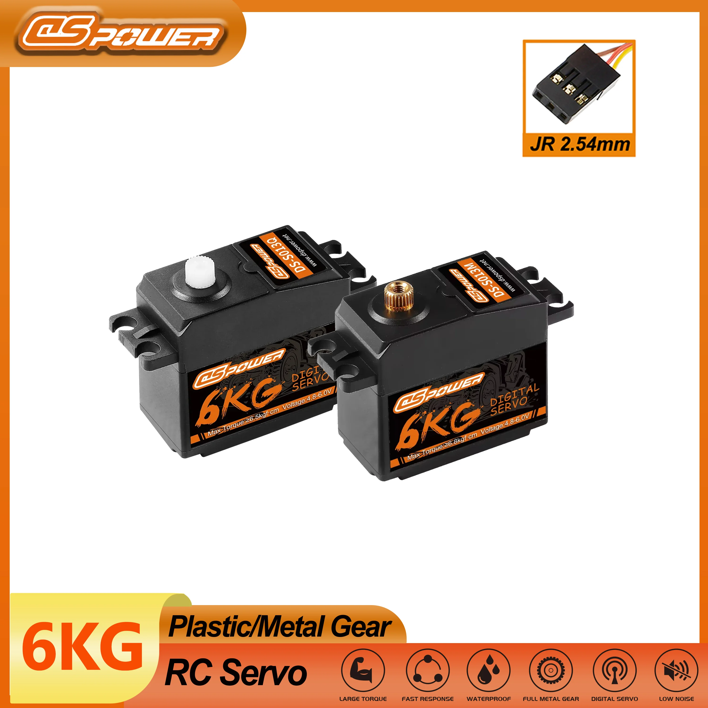 

DSpower 6KG Waterproof Digital Mirco Servo for 1/10 1/12 RC Car Wltoys HSP Trx Scx10 mn99s mn86 12428 124018 124019 Motor