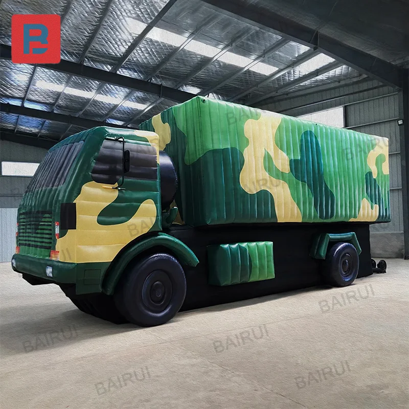 Movie Military Inflatable truck for television advertising decoration