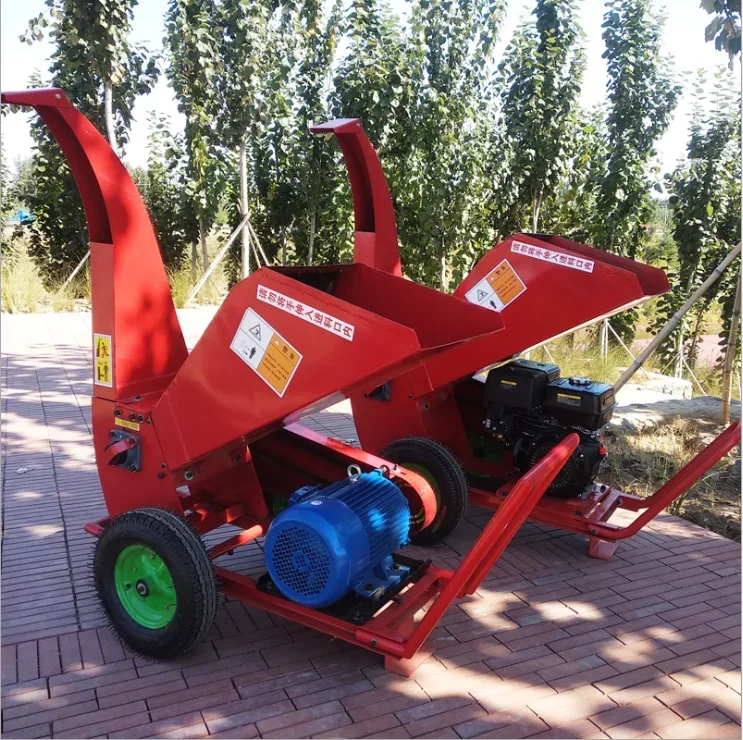 Wood crusher shredder grinder small mobile chipper for Forestry machinery home garden orchard farm use