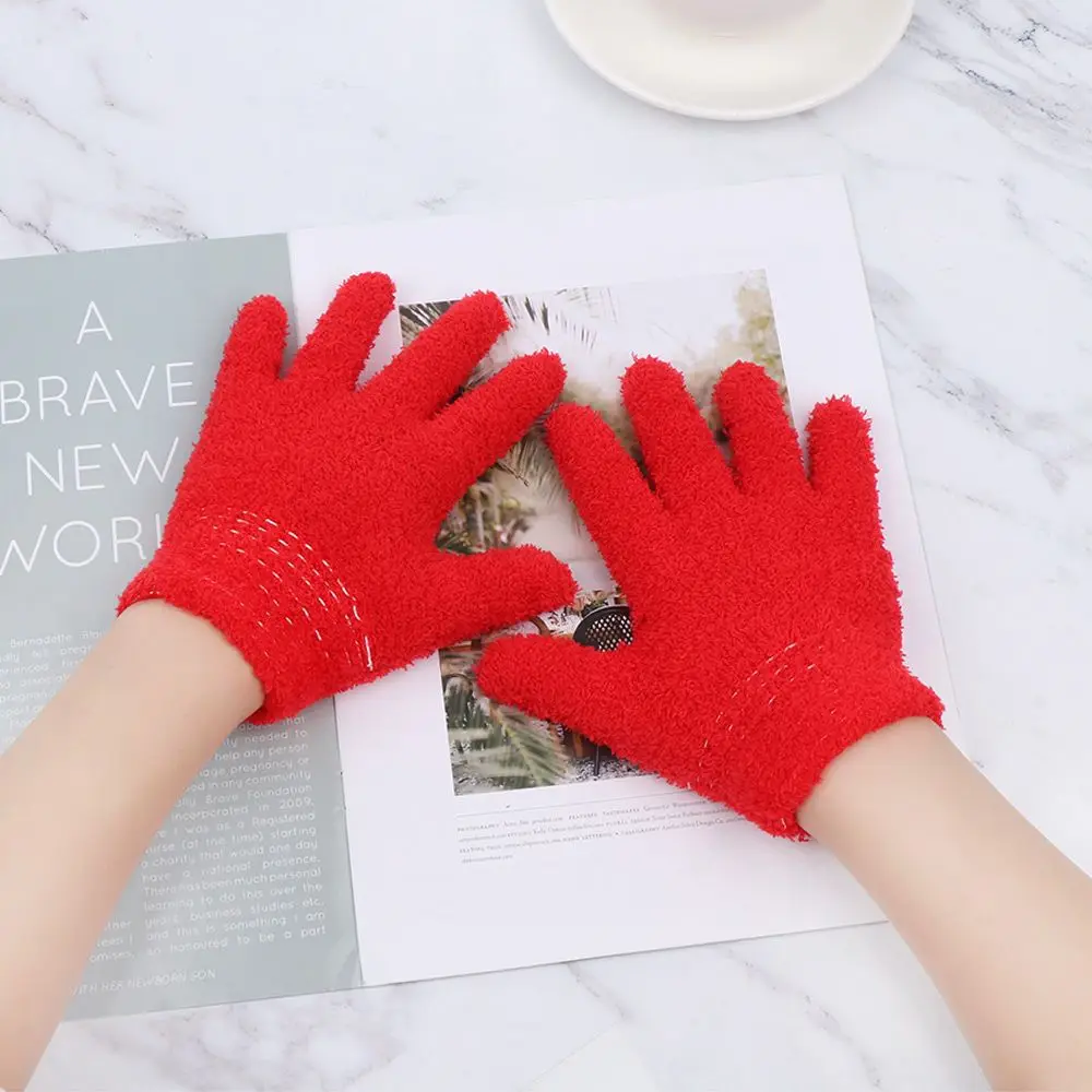 0-11 Years Old Boys Girls  Lovely Cartoon Full Fingers Coral  Mittens  Gloves Candy Color