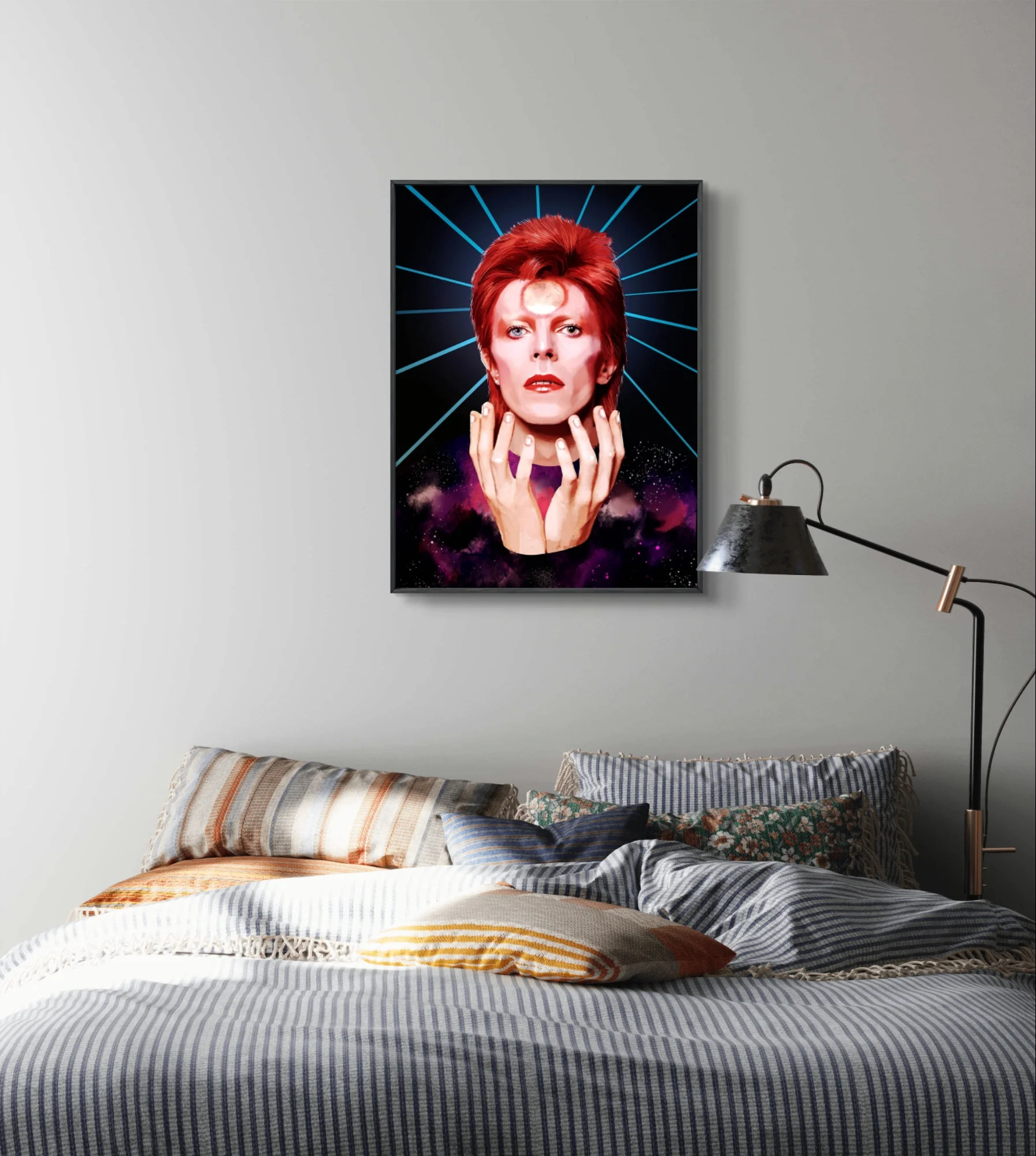 B-Bowie 5D Diamond Painting Kit British Rock Singer Posters Mural Diy Diamond Embroidery Cross Stitch Fan Gift Room Wall Decor
