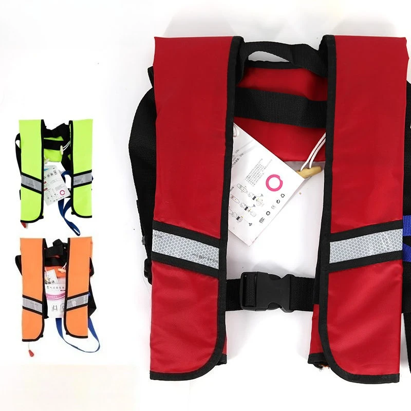 

150N автоматический надувной спасательный жилет для взрослых, профессиональный большой плавучий портативный лодка, надувной спасательный жилет для морской рыбалки, автомобиля