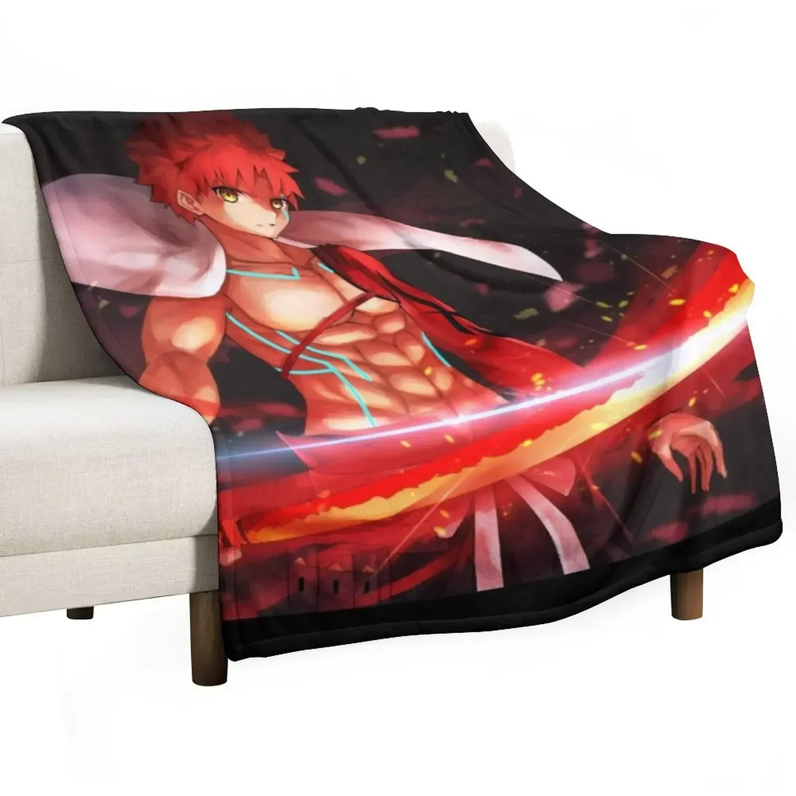 Shirou Emiya Fate Stay Night Throw Blanket Soft Polar Sofas Blankets