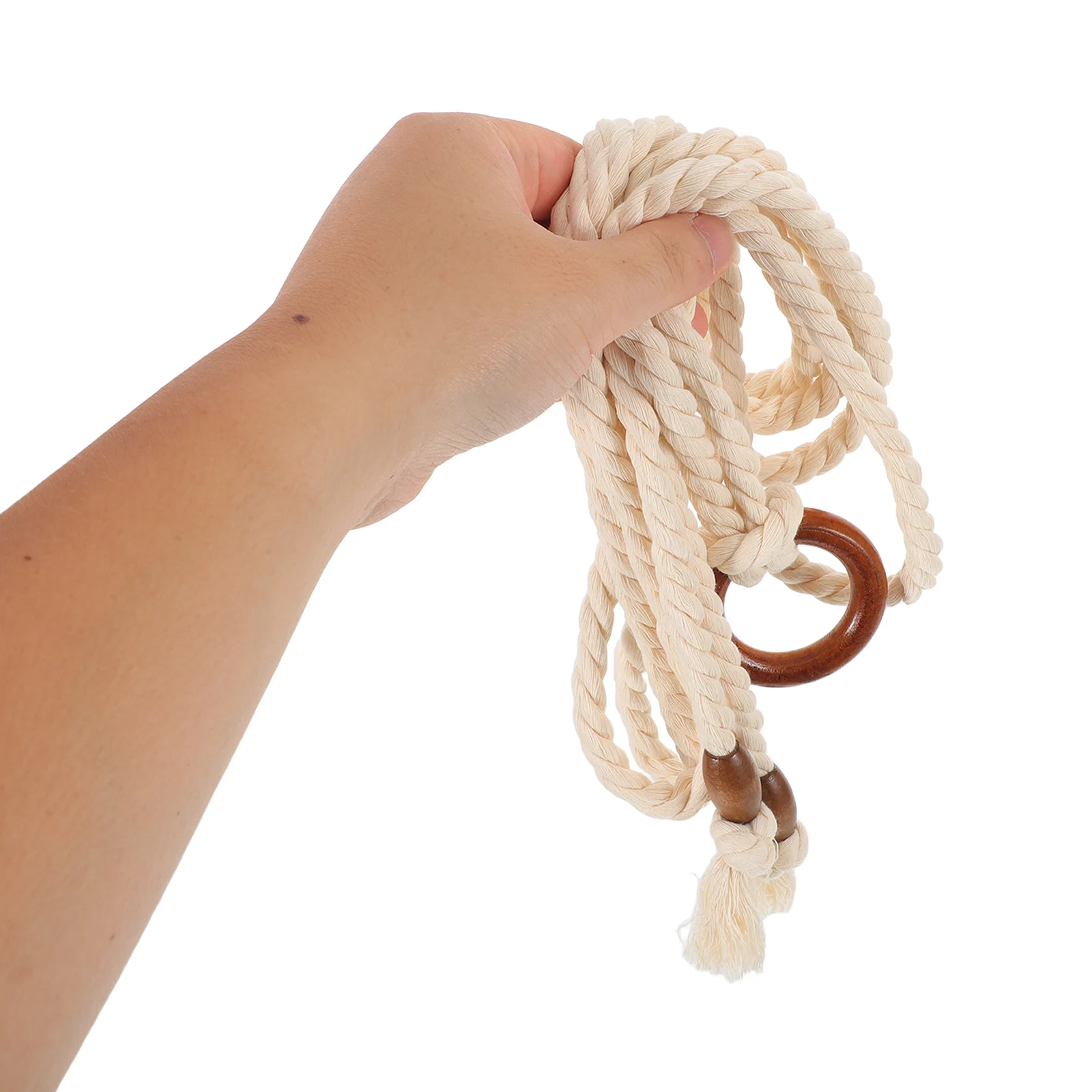 

2 Pcs Retro Braided Belt Bohemian Style Waist for Dress to Weave Medieval Women Cotton Linen Miss