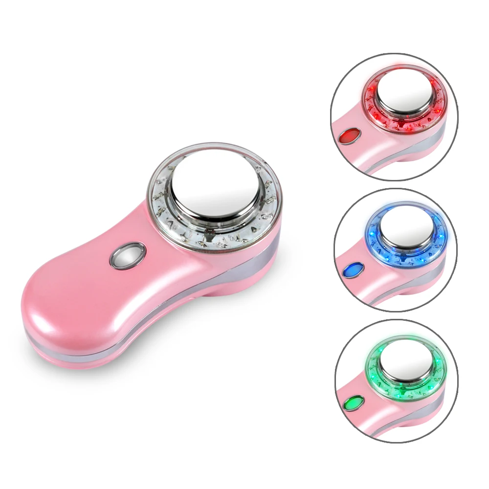 Draagbare 3-in-1 Rimpel Verwijderen Machine Acne Comedondrukker Gezicht Lifting Schoonheid Apparaat Elektrische Ionen Gezicht Massager