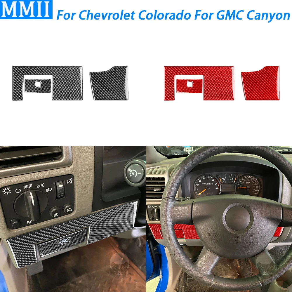 For Chevrolet Colorado For GMC Canyon 2004-2012 Carbon Fiber Driver Dashboard Panel Trim Set Car Interior Accessories Sticker