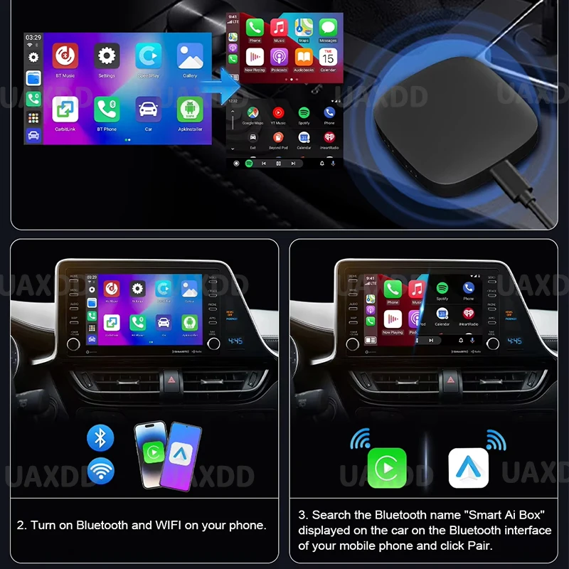 Android System Car Carplay Bluetooth Navigation Connect wireless CP Z1D Wifi Automotive Machine Mobile Interconnection Adapter
