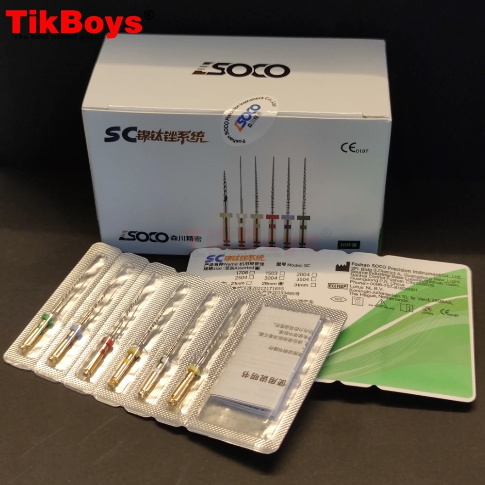 6pcs/Pack Dentist COXO SOCO SC Nickel Titanium PRO Root Canal File Endodontic Rotary Files Dental Equipment Endodoncia 25mm 2504