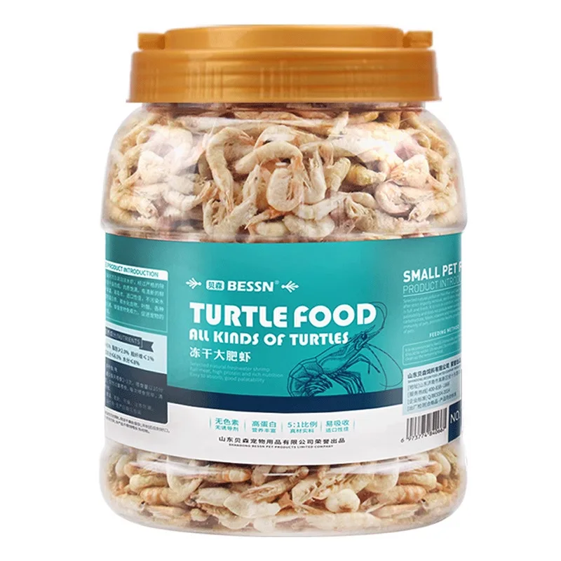 

BESSN Freeze-Dried River Shrimp|Preservative-Free Freshwater Shrimp for Arowana/Zebra Pleco/Turtle/High-Protein Natural Treats