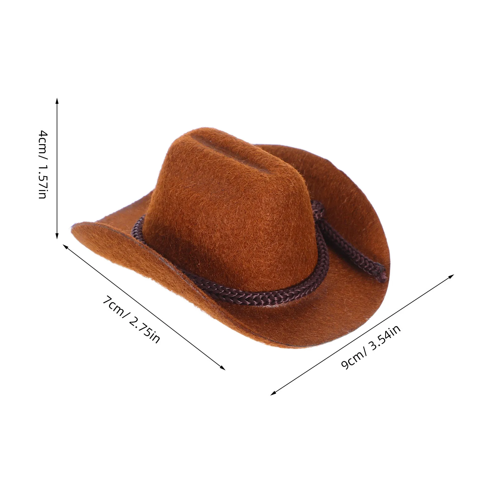 Ensemble de Mini chapeaux de Cowboy pour chapeaux artisanaux miniatures, cadeaux de fête occidentale, accessoires de maison de poupée, petits chapeaux décoratifs, jeu de simulation, 4 pièces