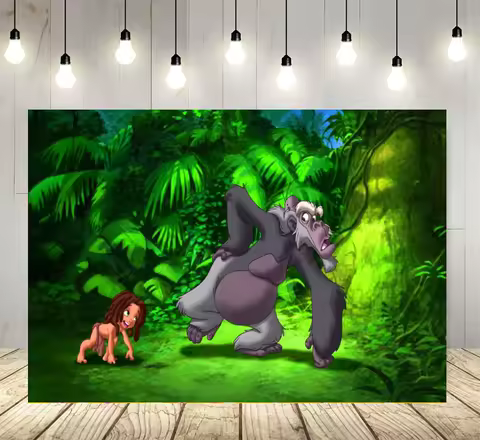 Photography Backdrop Safari Jungle Tarzan Banner For Baby Shower Kids Birthday Party Background Room Decor Can Be Customize