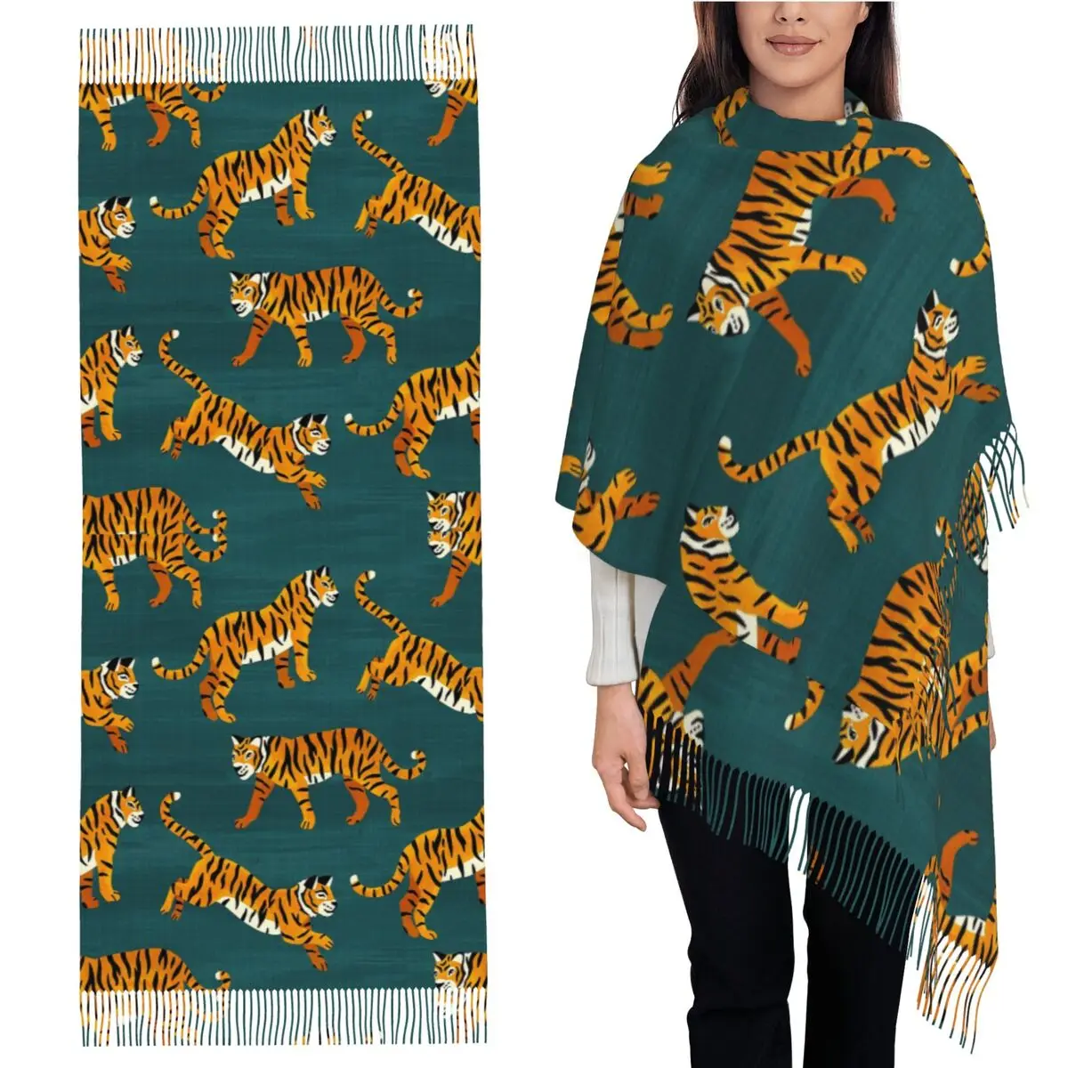 

Бенгальский шарф с кисточками, женские мягкие теплые шали и накидки, длинная осенне-зимняя шаль