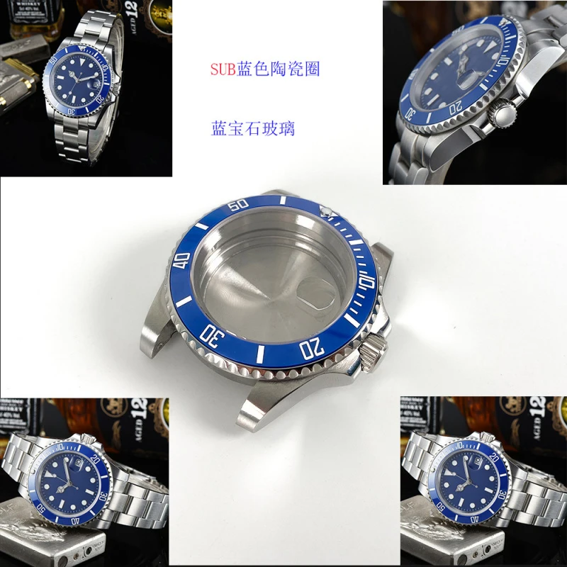 Hot New Trendy Exquisite 40mm Stainless Steel Case Set Suitable Hands 8215/2813 Movement Ceramic Watch Case Watch Accessories