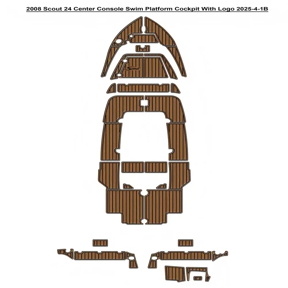 

2008 Scout 24 Center Console Swim Platform Cockpit Pad Boat EVA Foam Teak Deck Floor Mat SeaDek Style Self Adhesive sbnd9m3df