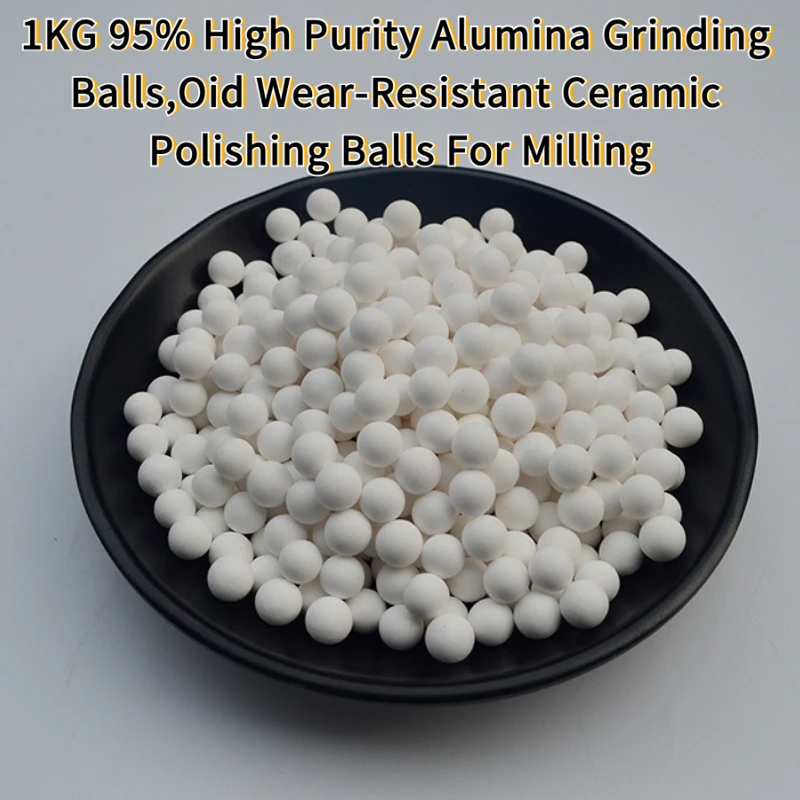 1KG 95% High Purity Alumina Grinding Balls,Oid Wear-Resistant Ceramic Polishing Balls Milling