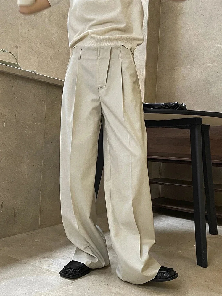 Solid Color Wide Leg Pants For Women Loose Casual High Waist Long Trousers 2025 New Spring Female Fashion 2N275