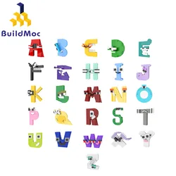 Buildmoc Children'S Enlightenment Puzzle Toys For Preschool Education, Alphabet Building Blocks, Alphabet Legends Kids Toy Gifts