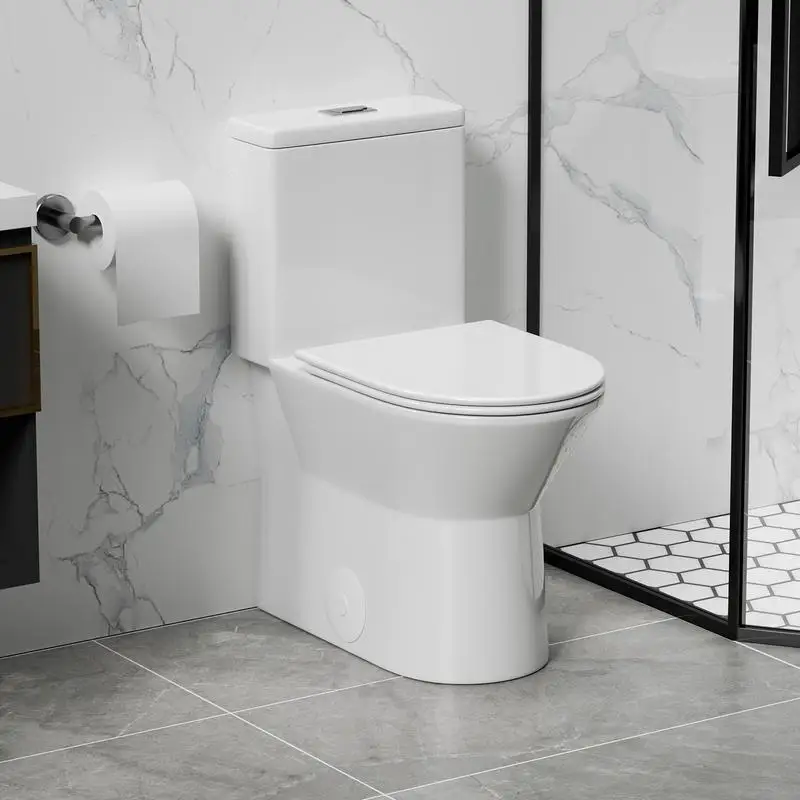 

1.1/1.6 GPF Tornado Flush One-Piece Toilet, Comfort Chair Seat, ADA Height 17", Powerful Dual Flush, Siphonic S-trap 12",