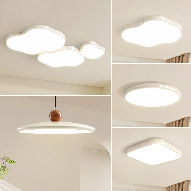 

Cream Wind Whole House Combination Package Three Bedrooms and Two Living Rooms Smart Living Room Ceiling Light