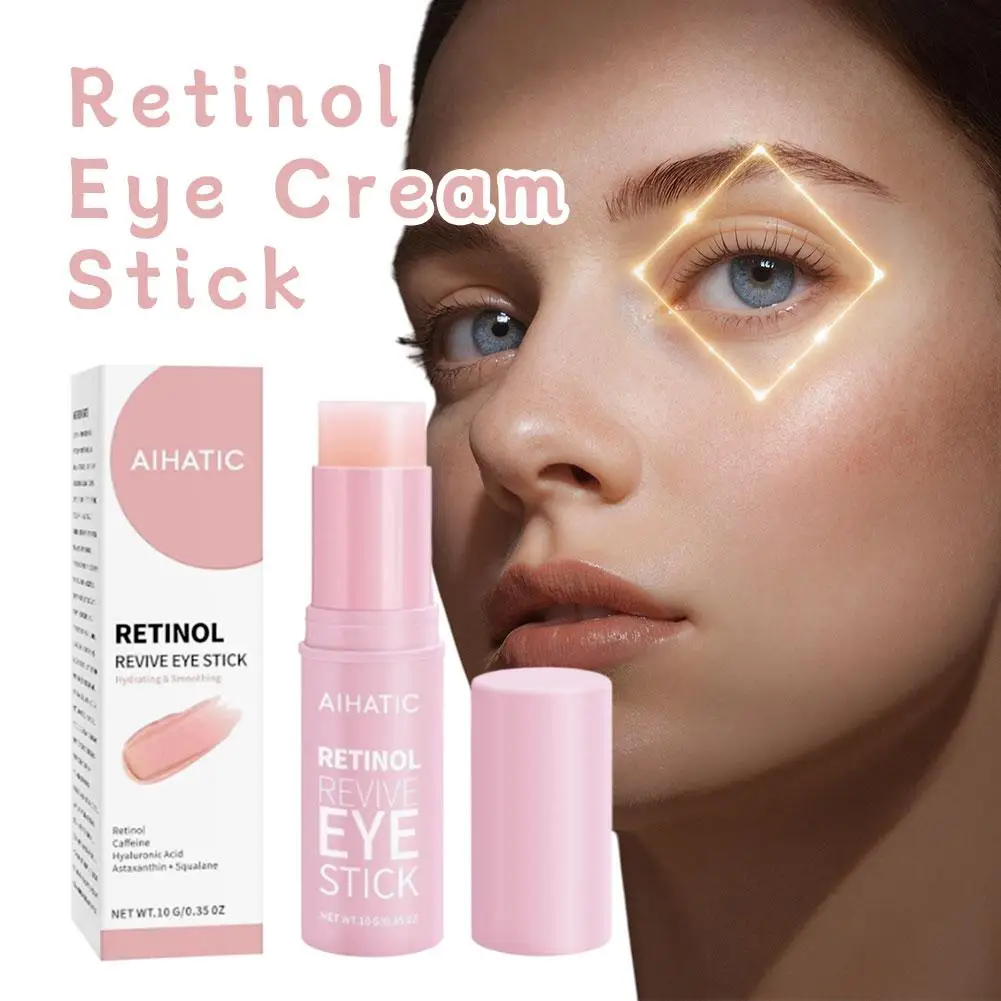 

Крем-карандаш для глаз с ретинолом, кофеином, 10 г, уменьшает отечность, темные круги, морщины, увлажняющий, нежирный, портативный уход за глазами