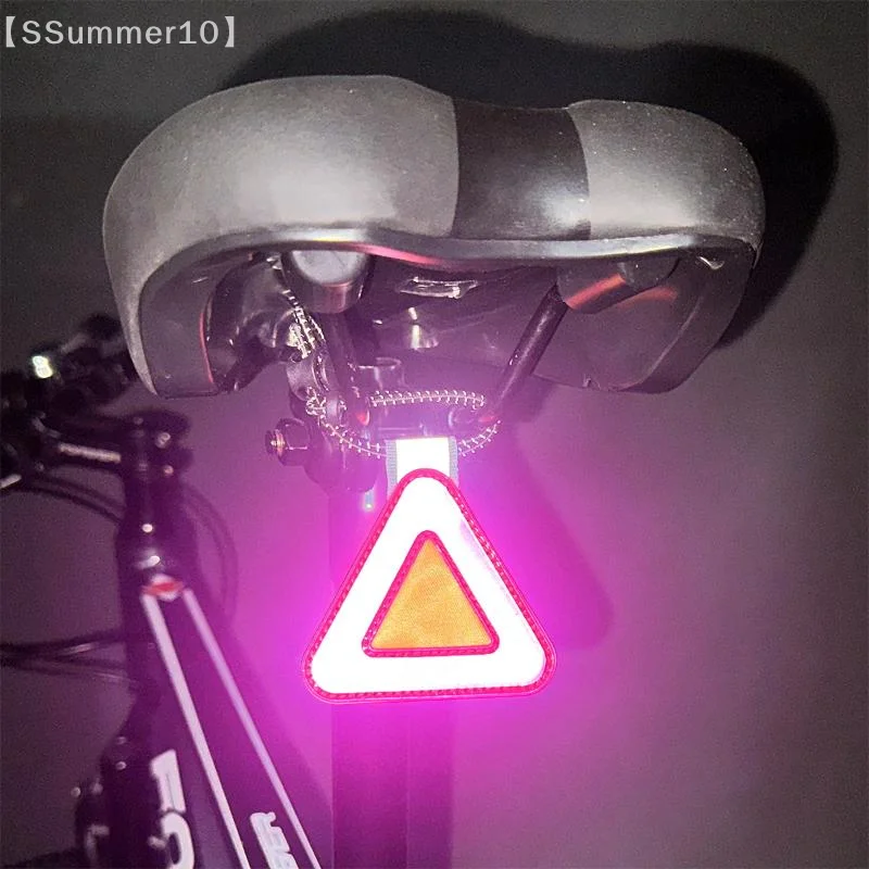 【xxx】Bike Triangle Reflective Signs Safety Warning Pendant Night Riding Reflective Patch Portable Functional Reflective Label