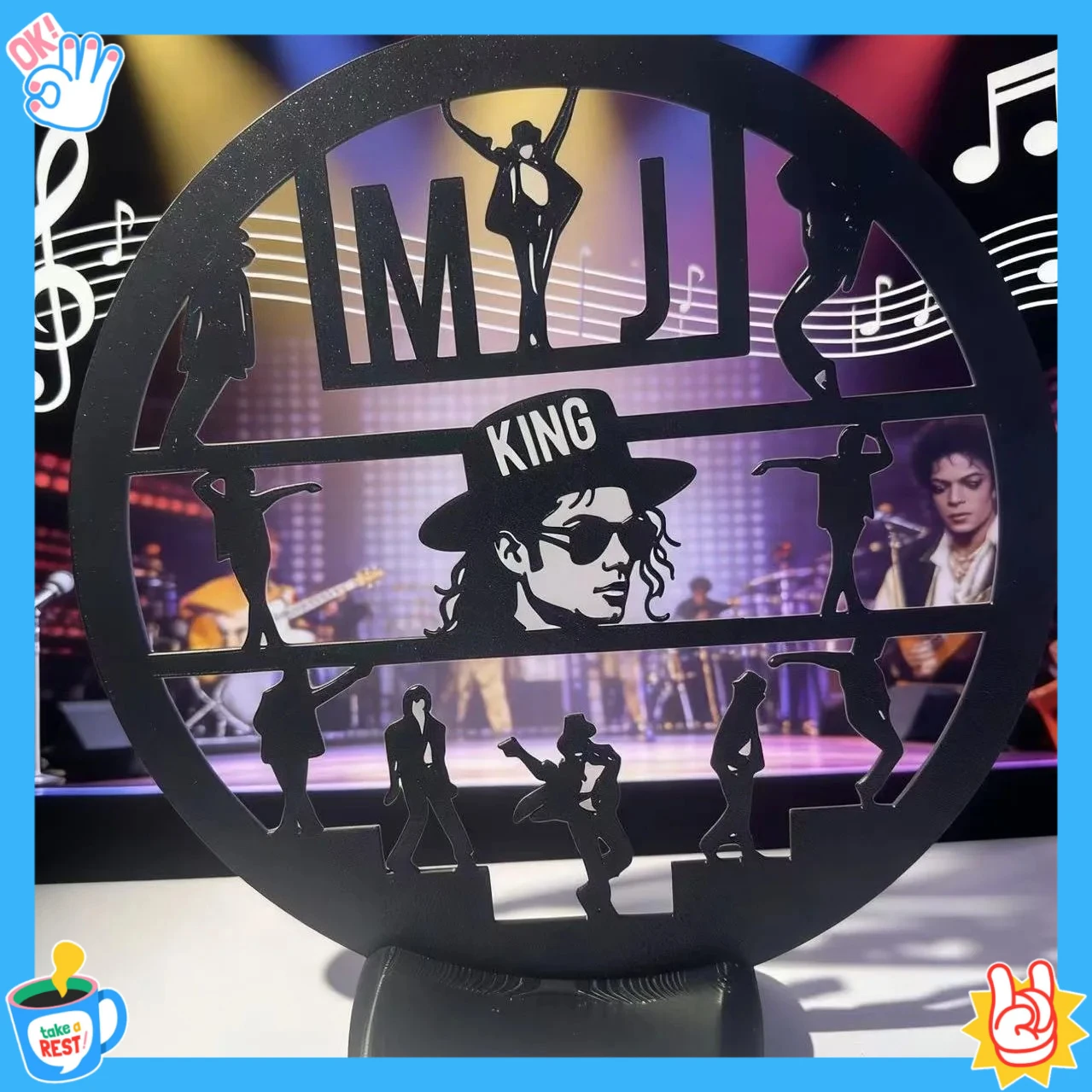Office Table Accessories Unique - Desktop Display Metal Figurine Michael Jackson