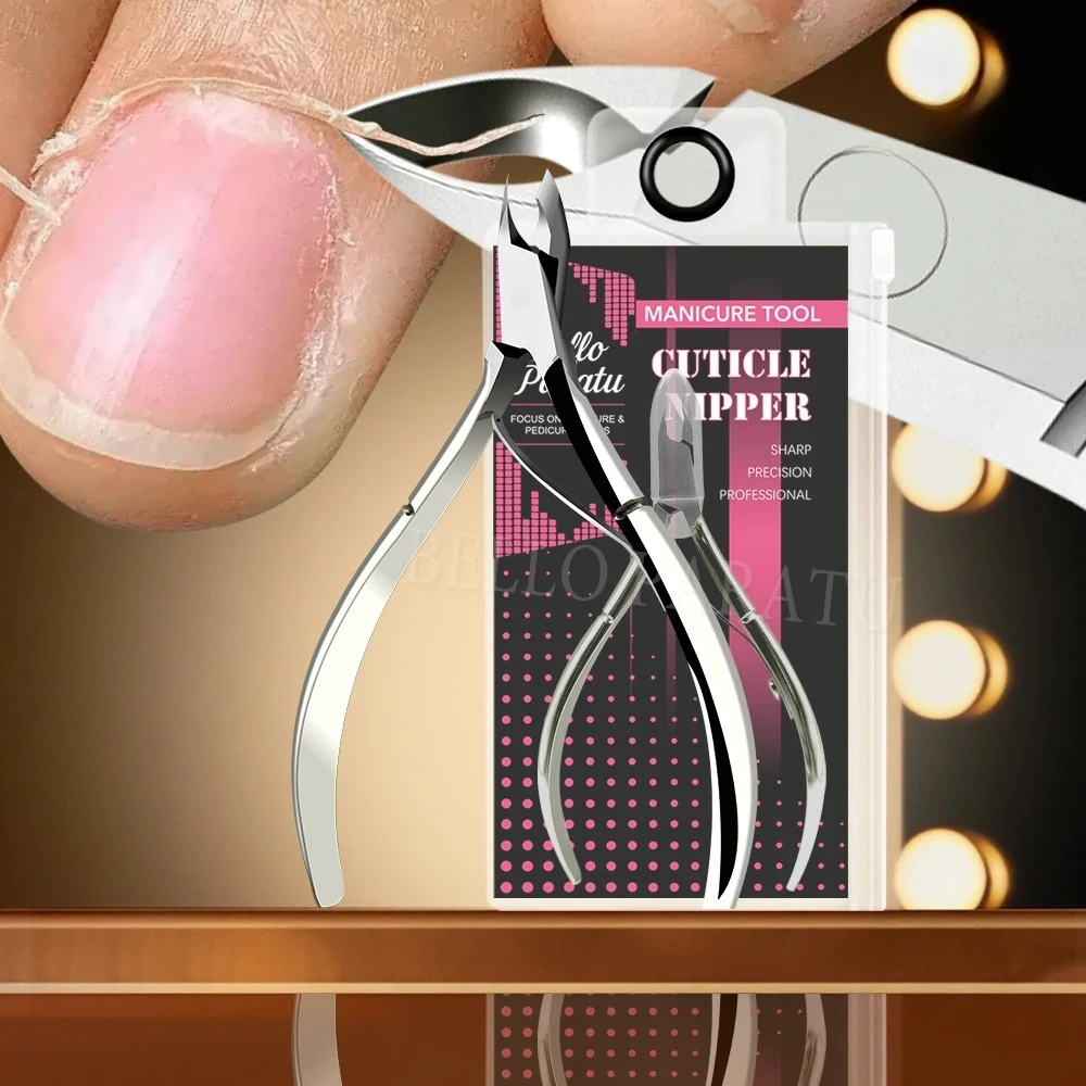 

1 шт., профессиональные кусачки для кутикулы, острые лезвия из нержавеющей стали, кусачки для кутикулы, резак, триммер, маникюрный инструмент