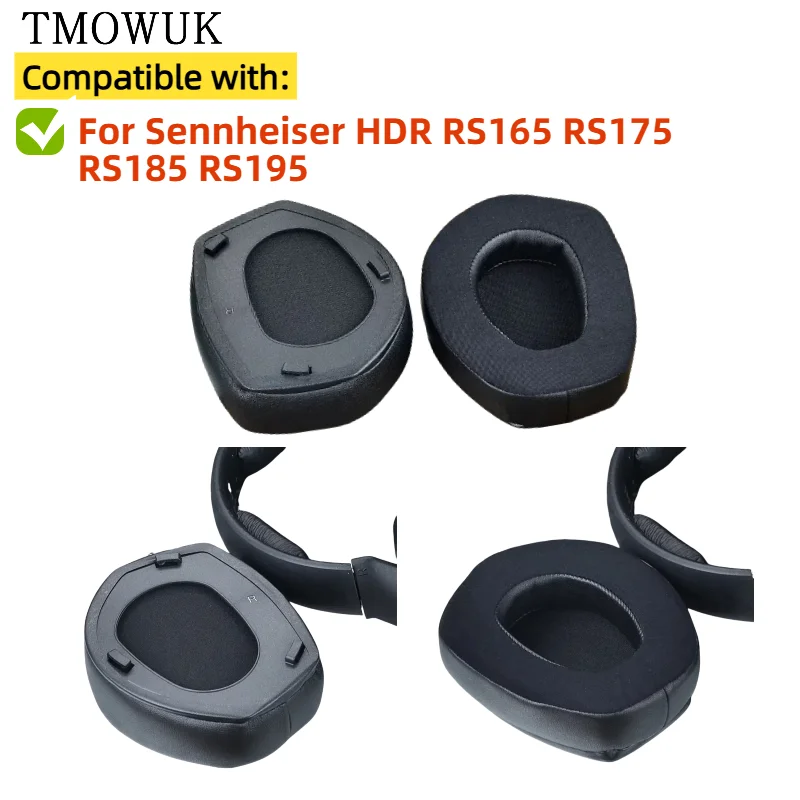 

Replacement Ear Pads Cushions for Sennheiser HDR RS165 RS175 RS185 RS195 Headphone Softer Protein Leather Earpads