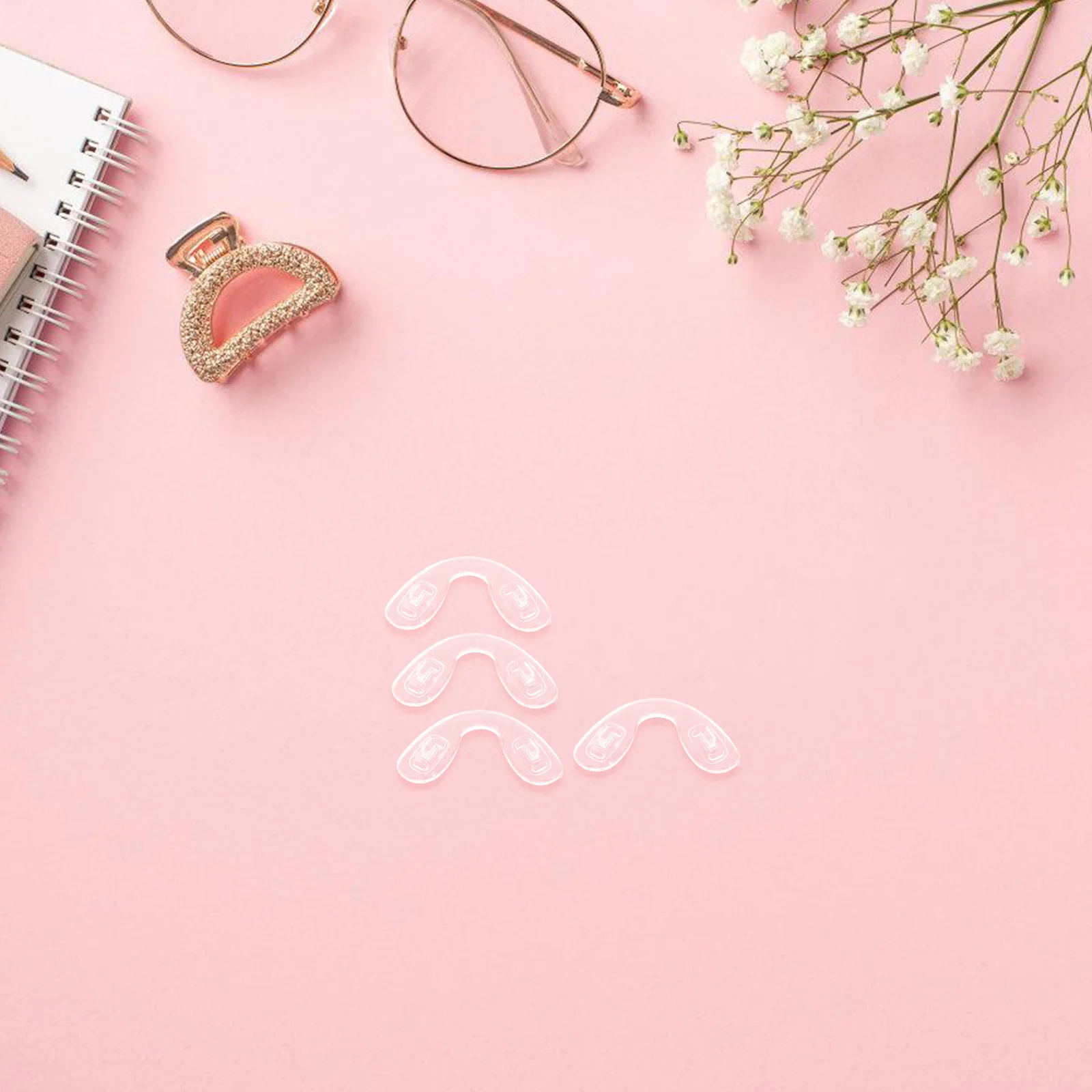 

6 Pcs Transparent Silicone Nose Bracket Eyeglass Pads Cassette Glasses Bridge Strap Silica Gel Holder