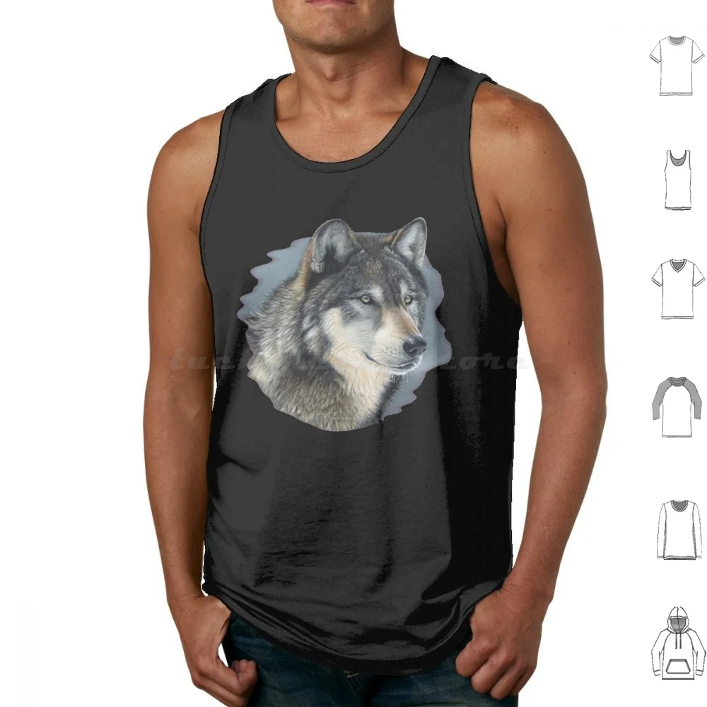The Gray Wolf Tank Tops Vest Sleeveless Wolf Wolves Gray Wolf Grey Wolf Nature Wild Wildlife Wilderness Howl Werewolf Beast