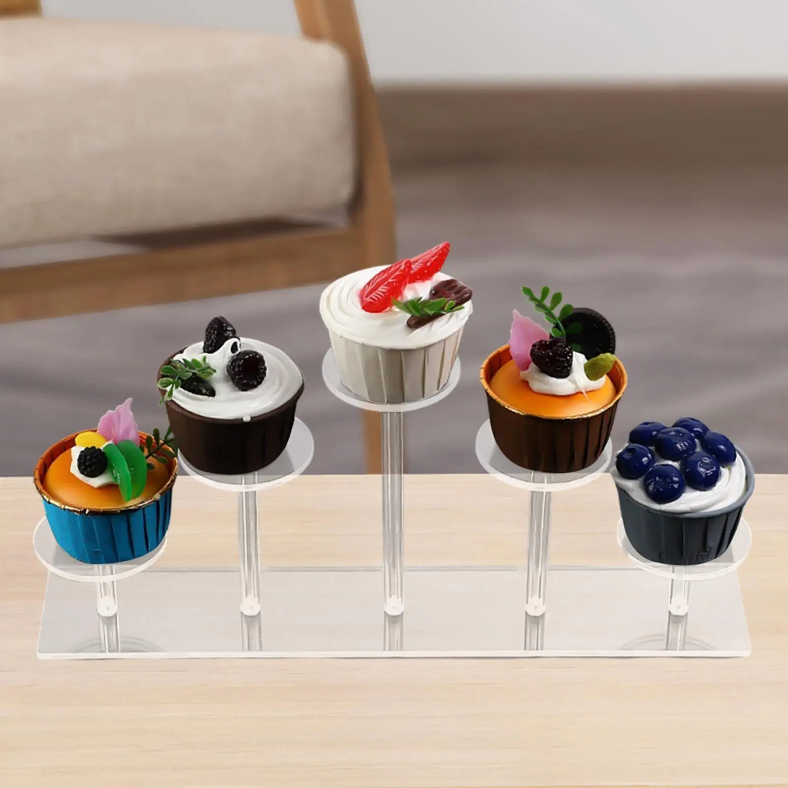 Acryl Display Riser Ständer Halter Transparent für Parfüm Dessert Kosmetik