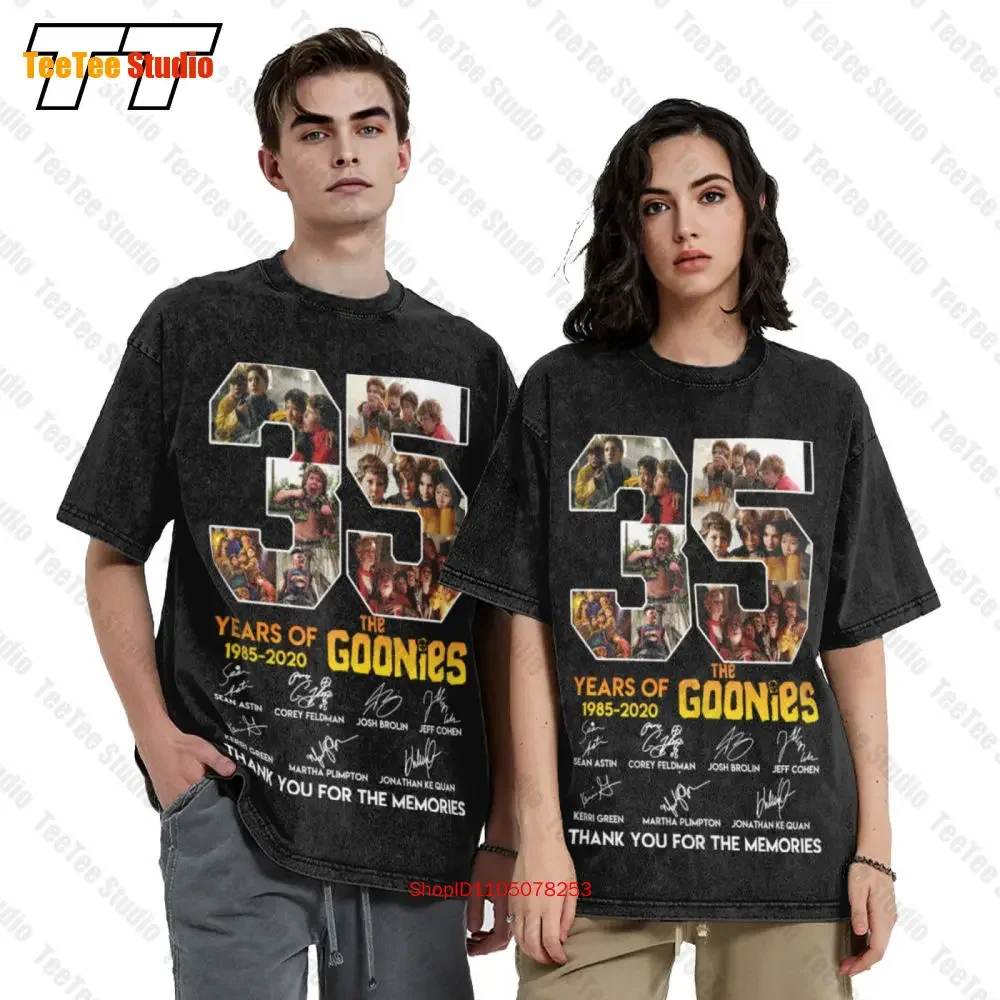 35 Years Of The Goonies 1985 2020 Thank You For The Memories Vintage Oversized T-Shirt 2QRF