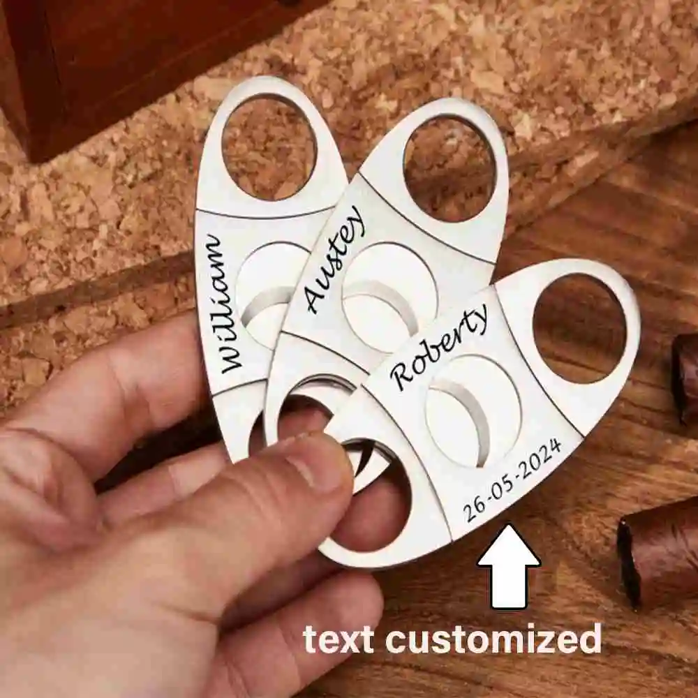 

Customized Personalized Stainless Steel Cigar Cutter Classic Guillotine Cigar Cutter Portable Cigar Cutter Cigar Accessories