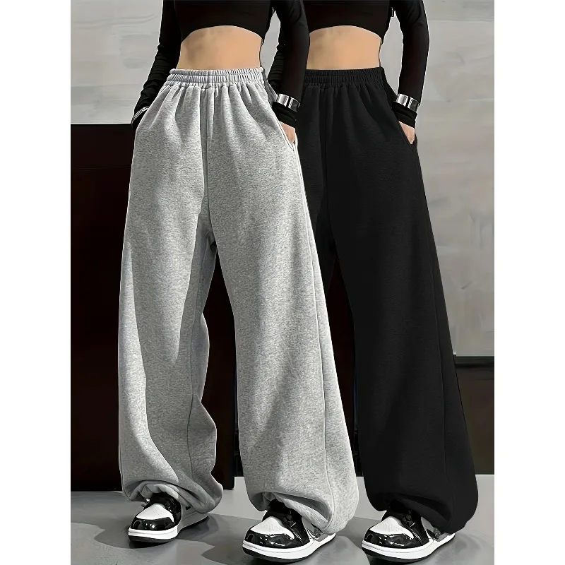 Unisex Hip Hop Solid Straight Pants 3D Print Quick Dry Trousers Elastic Waist Loose Casual Daily Streetwear For Men Women