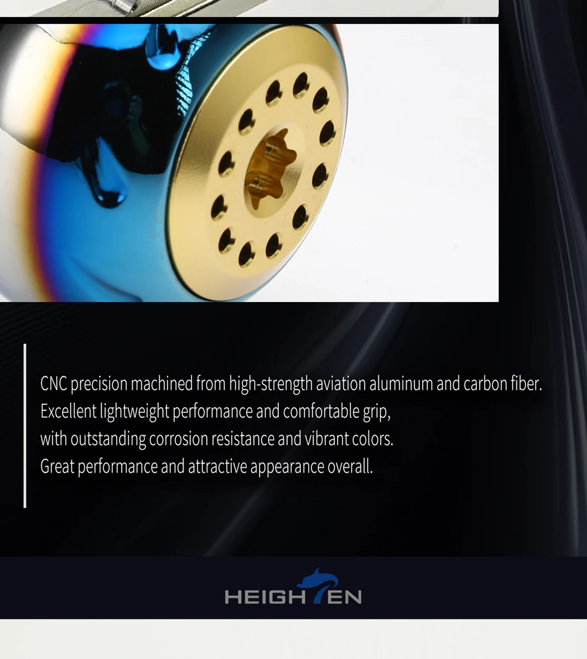HEIGHTEN Spinning Wheel Single Shake 65mm kann in 70mm umgewandelt werden mit rundem Griff-Pillen-Element 38mm Modifikationszubehör – Detail 6
