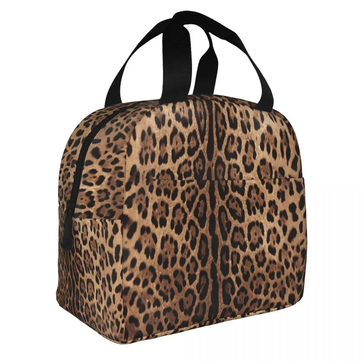 Tiger Cheetah Skin Animal Print Pattern Thermal Insulated Lunch Bags Women Resuable Lunch Tote Camping Travel Storage Food Box