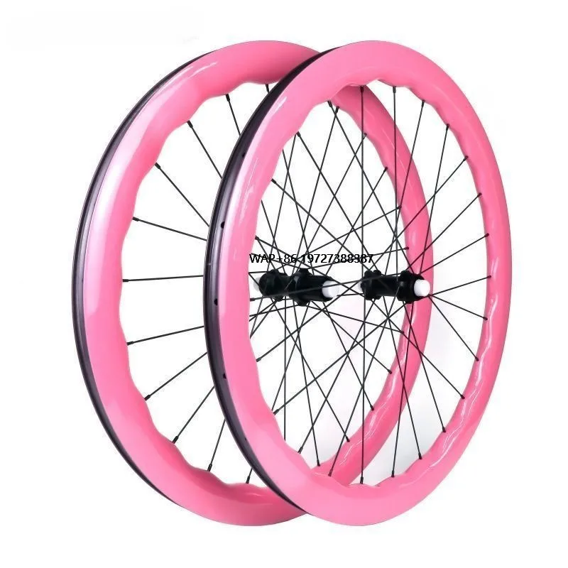 

High-performance 700C Carbon Fiber Road Bicycle Wheelset Road Bicycle Disc Brake Wavy Carbon Rims