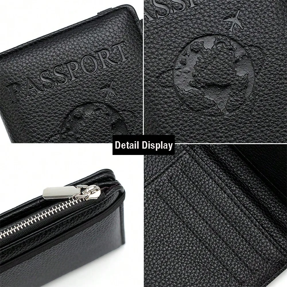 RFID anti-roubo titular do passaporte saco de viagem clipe de passaporte multifuncional carteira de viagem passaporte de viagem carteira capa de passaporte