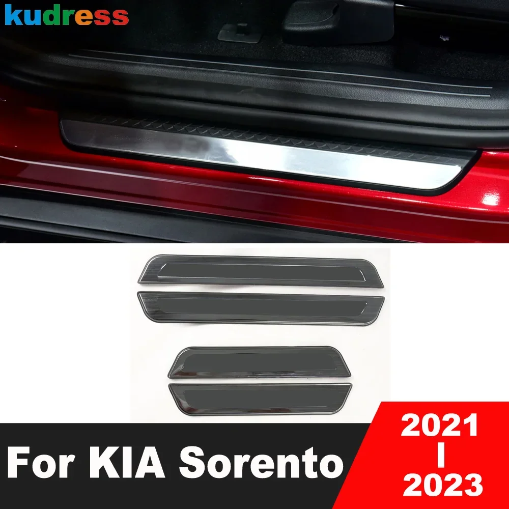

Для Kia Sorento 2021 2022 2023, накладка на порог из нержавеющей стали, накладка на порог, защитная накладка на педаль, аксессуары