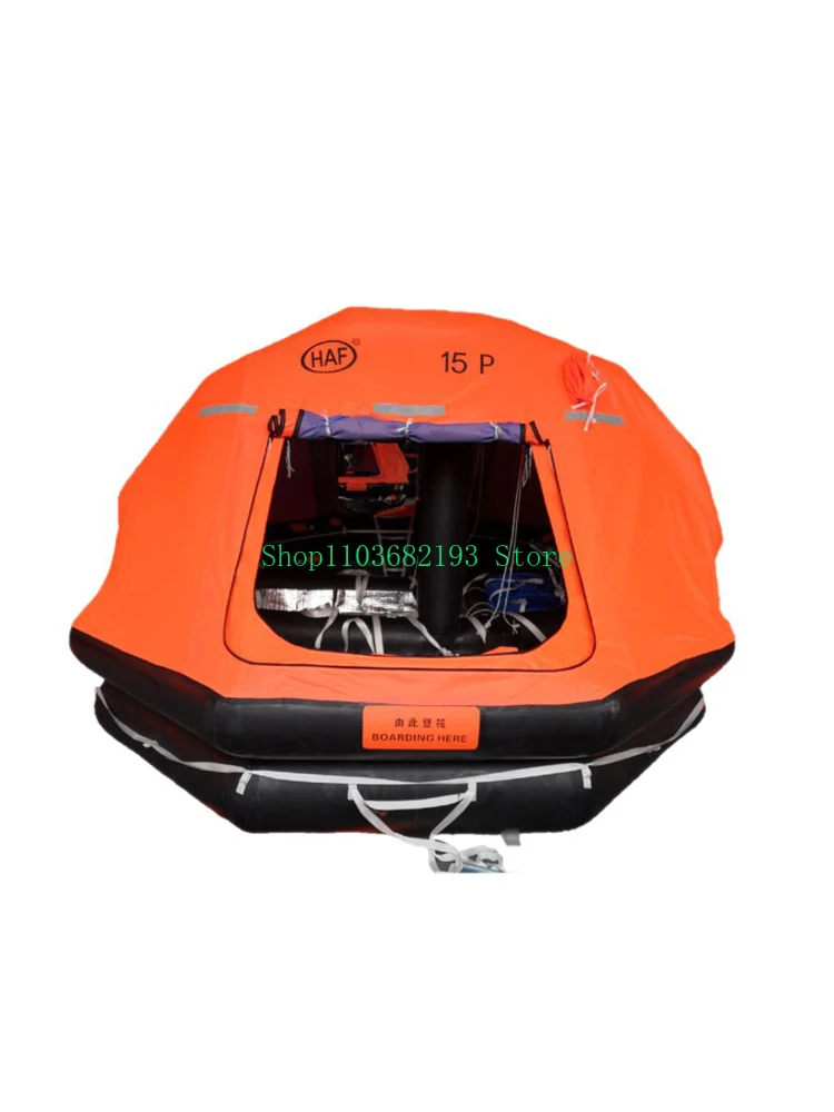 Marine Liferaft New Standard Inflatable Throwing Liferaft Self-Supporting Fishing Inspection Liferaft