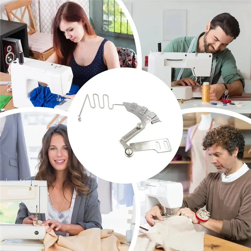 2025 الاتجاه الفولاذ المقاوم للصدأ حبال دليل لآلة الخياطة القدم 4 في 1 جزءا لا يتجزأ من قطعة قدم الضغط في ماكينة الخياطة 24 مللي متر