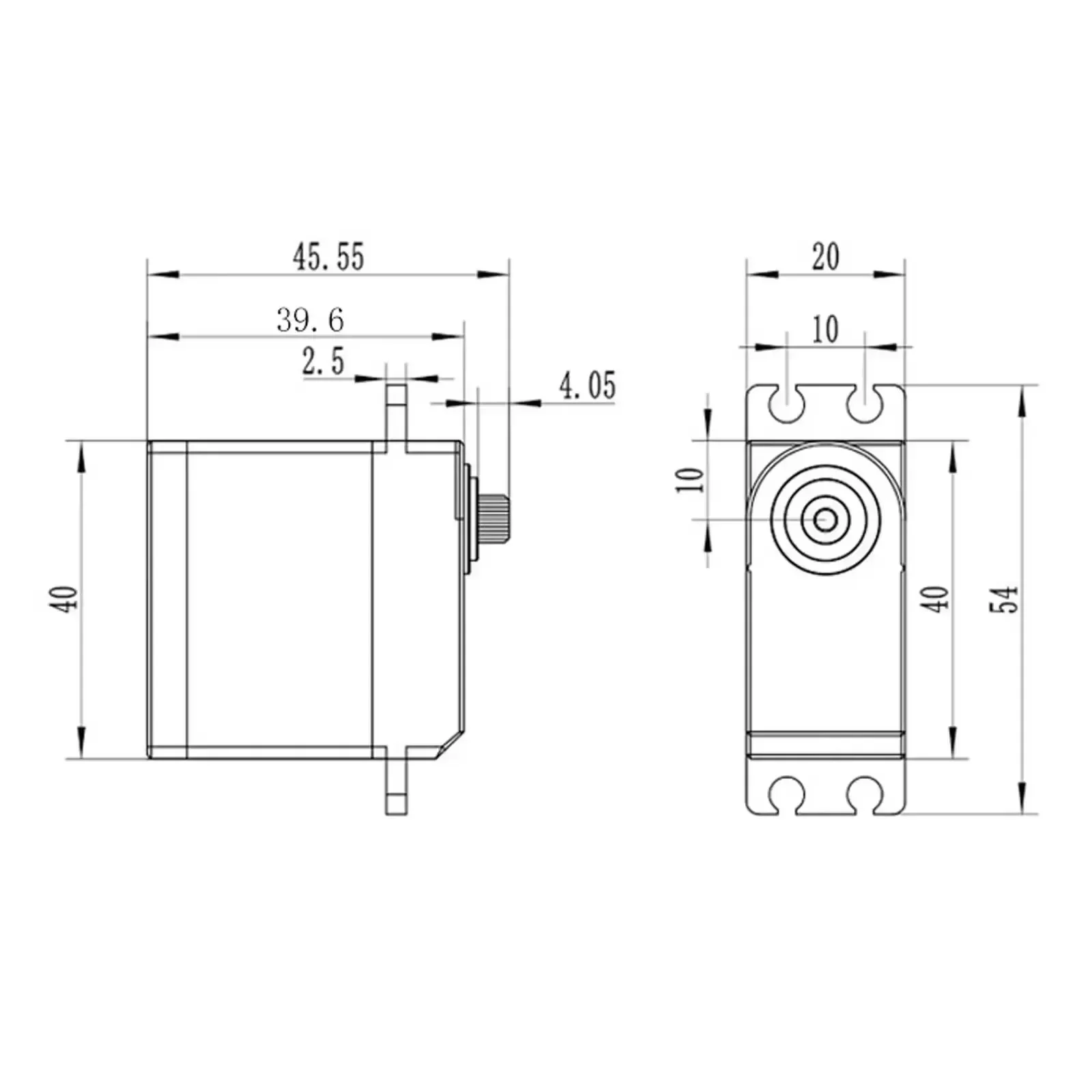 70KG ブラシレスオールメタルデジタルサーボカーボンブラシモーター 4.8-8.4V リモコンカーモデル、水中推進器に適しています