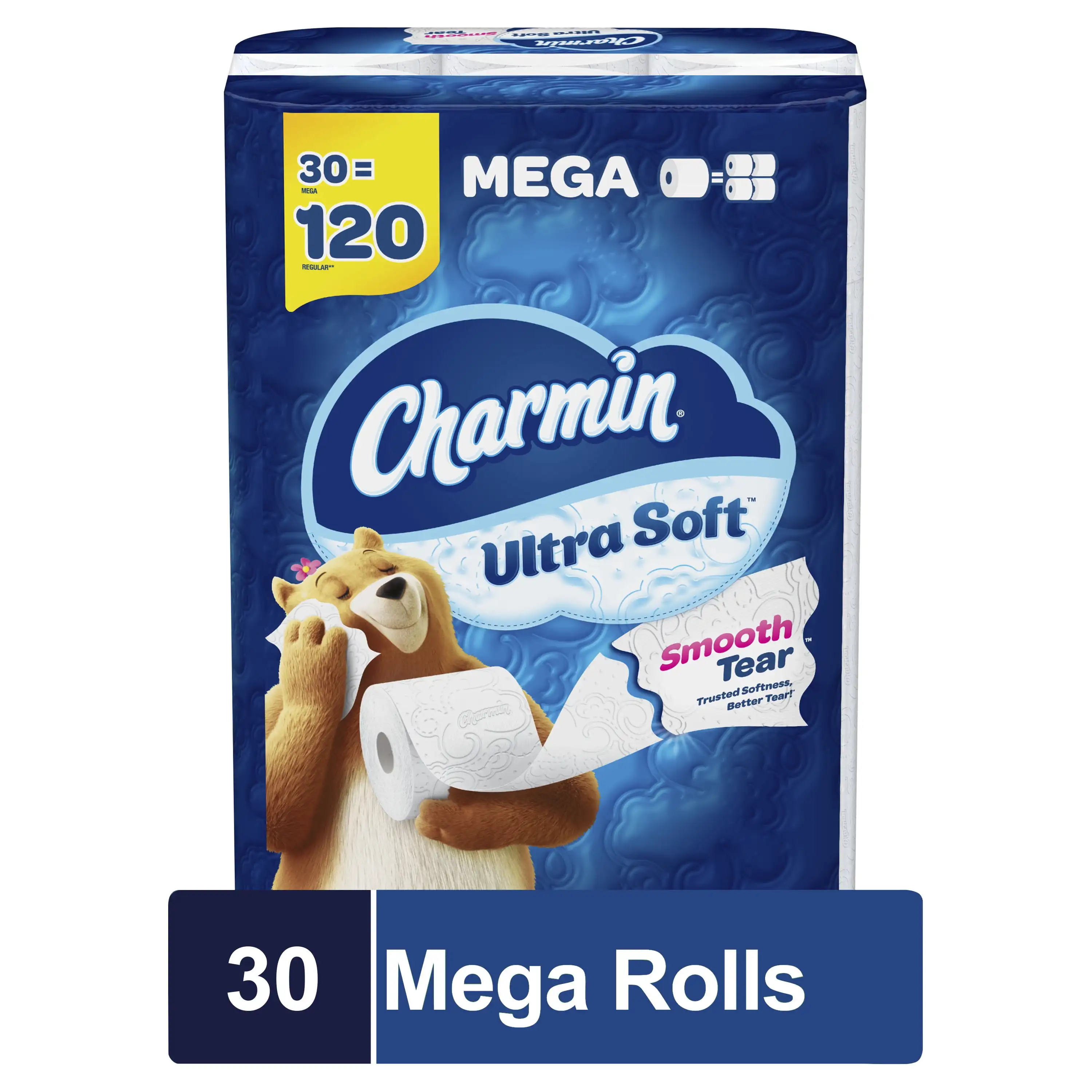 

Ultra Soft Toilet Paper 30 Mega Rolls, 224 Sheets per Roll Suitable for home or apartment, hotel comfort tissue