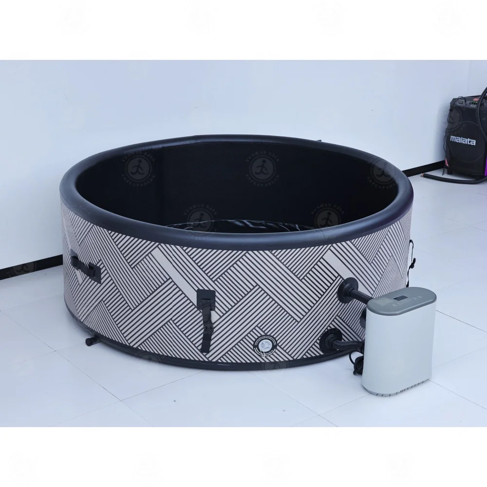

STLF Luxury Round Portable Inflatable Spa Pool with Jets Backyard Inflatable Hot Tub for Family Parties
