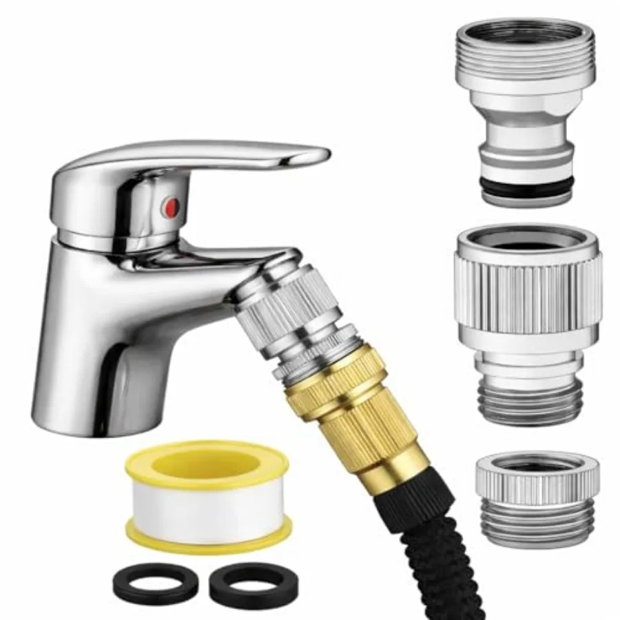 

Sink Quick Connector - to Hose for Kitchen/Bathroom Connect Shower Hose, Garden Hose, Portable Washing Machine, Pet Bathing Dur