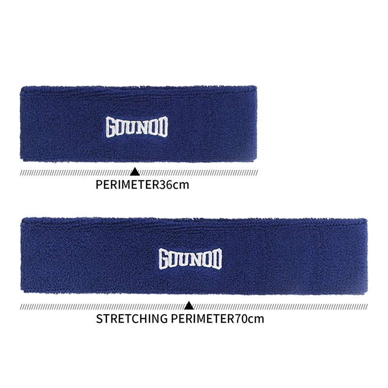 1PC/1pair GOUNOD Sports Fitness Headband Tennis Badminton Basketball Cotton Knitted Breathable Sweat-absorbent Towel Headband image 2