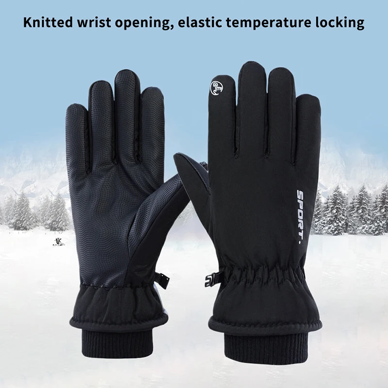 

Winter Gloves Women Men Waterproof Windproof Cold Weather Warm Gloves With Touchscreen Fingers, For Running, Driving, Cycling