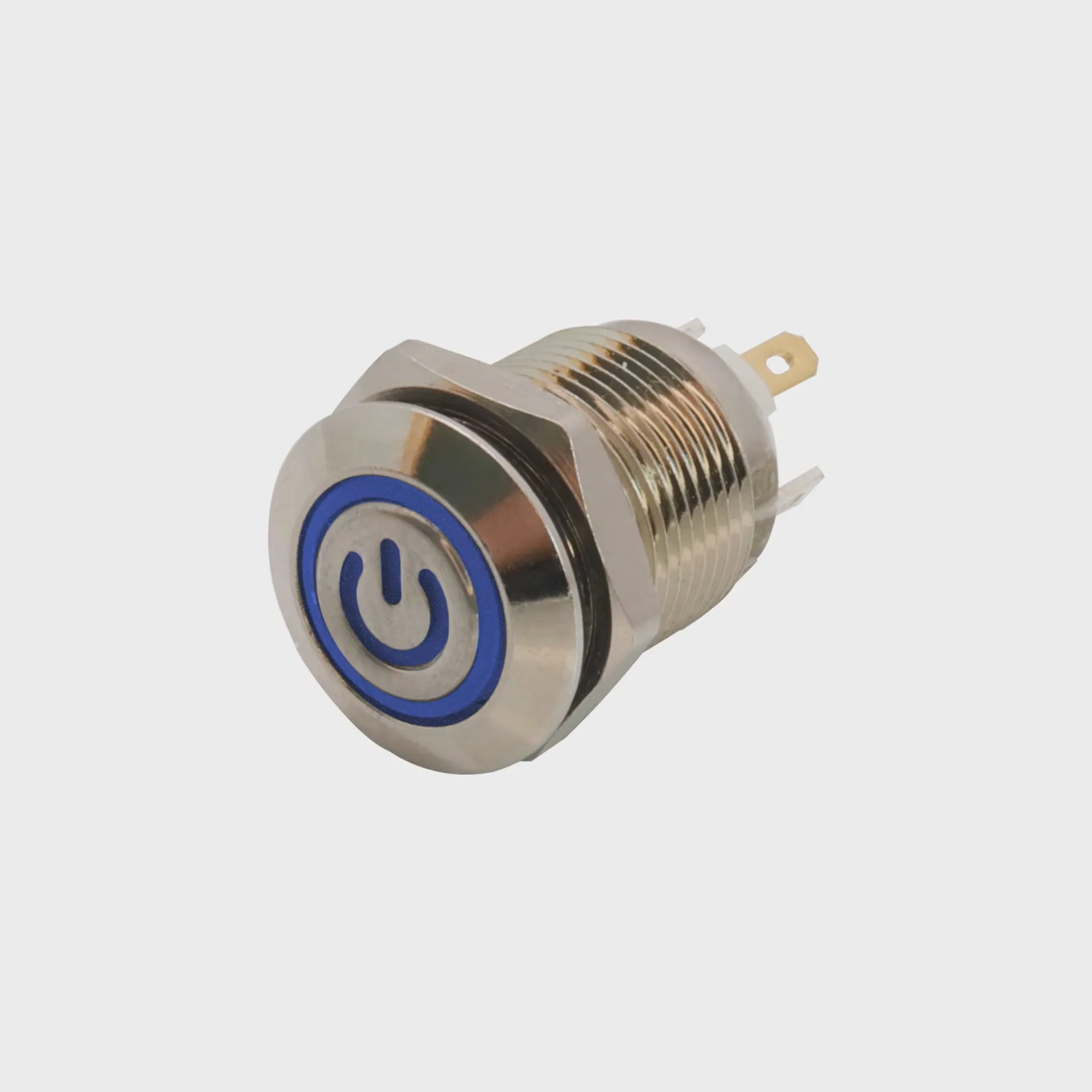12mm Waterproof Metal Push Button Switch 5V Self-resetting Switch Computer Power Start Button